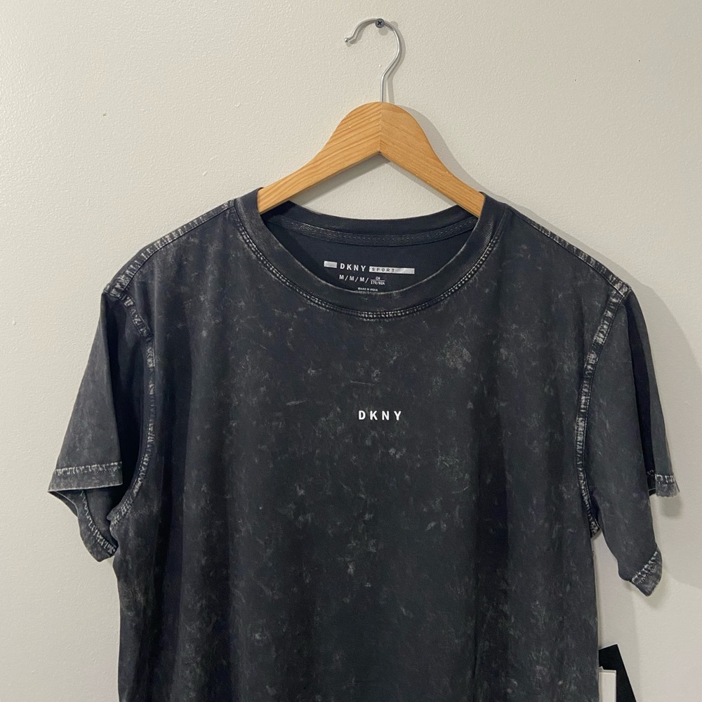 Women’s Dyed T-shirt Dress (Color: Black) (Size: M)